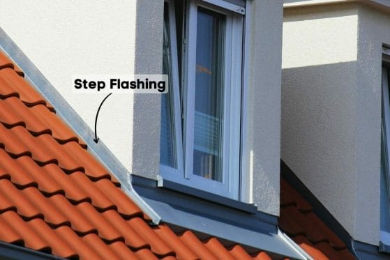 Step flashing roof